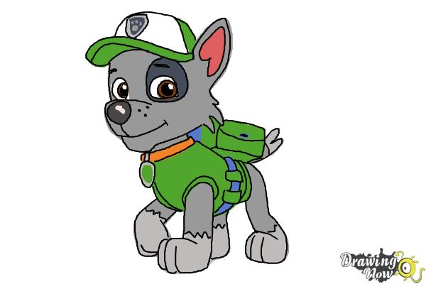 How to Draw Rocky Paw Patrol - DrawingNow