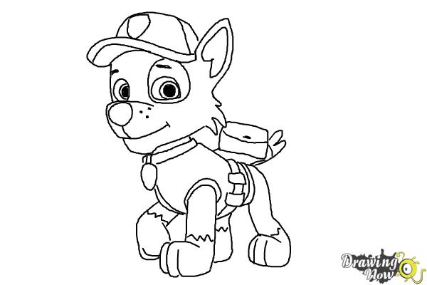 How to Draw Rocky Paw Patrol - Step 9.