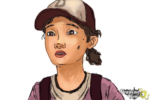 How to Draw Clementine from The Walking Dead - Step 10 How to Draw Clementine from The Walking Dead - Step 10