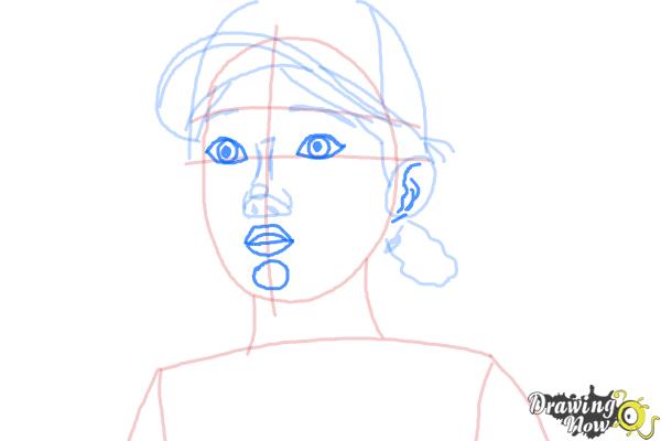 How to Draw Clementine from The Walking Dead - Step 7 How to Draw Clementine from The Walking Dead - Step 7
