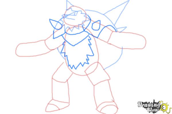 How to Draw Chesnaught from Pokemon - Step 6 How to Draw Chesnaught from Pokemon - Step 6