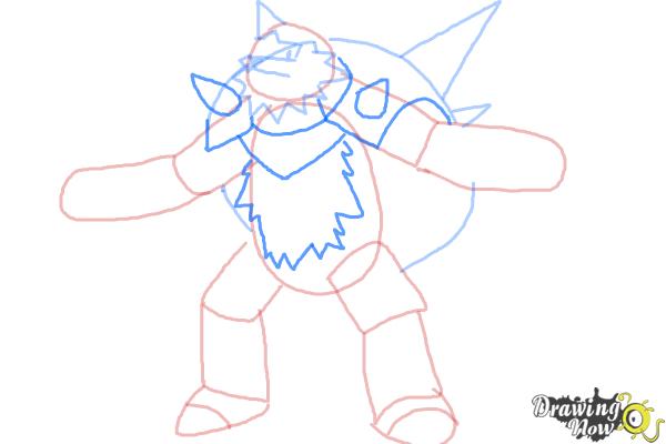 How to Draw Chesnaught from Pokemon - Step 6