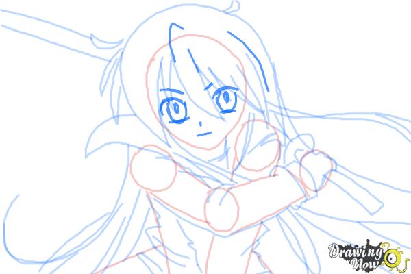 How to Draw Shana from Shakugan No Shana - Step 8 How to Draw Shana from Shakugan No Shana - Step 8