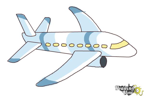 How to Draw a Simple Airplane - Step 7