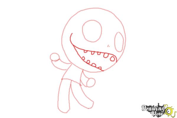 How to Draw Chibi Jack Skellington - Step 5