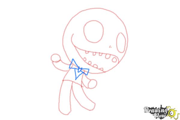 How to Draw Chibi Jack Skellington - Step 6