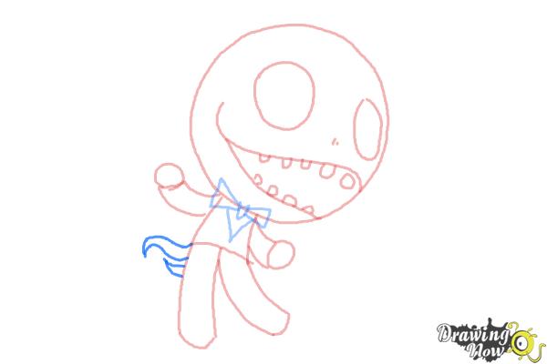 How to Draw Chibi Jack Skellington - Step 7