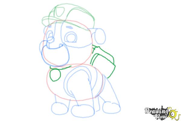 How to Draw Rubble Paw Patrol - Step 10