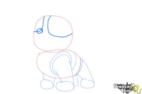 How to Draw Rubble Paw Patrol - Step 5