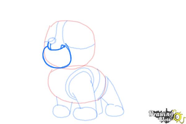 How to Draw Rubble Paw Patrol - Step 6