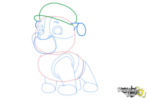 How to Draw Rubble Paw Patrol - Step 8
