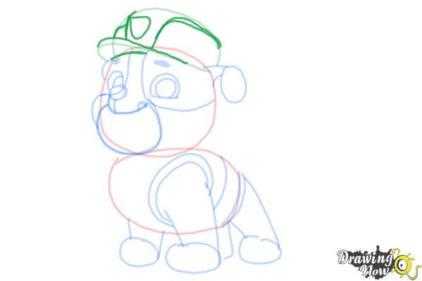 How to Draw Rubble Paw Patrol - Step 9