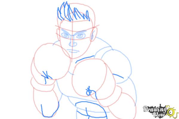 How to Draw Little Mac from Super Smash Bros - Step 8