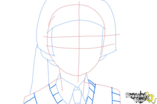 How to Draw Izumo Kamiki from Ao No Exorcist, Blue Exorcist - Step 5 How to Draw Izumo Kamiki from Ao No Exorcist, Blue Exorcist - Step 5