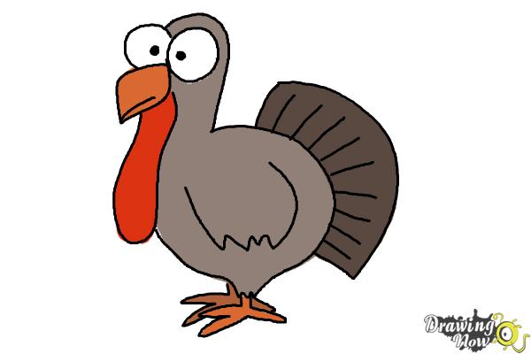 How to Draw a Simple Turkey - Step 10