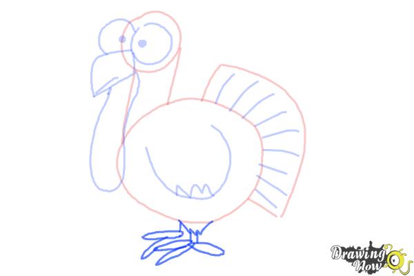 How to Draw a Simple Turkey - Step 8