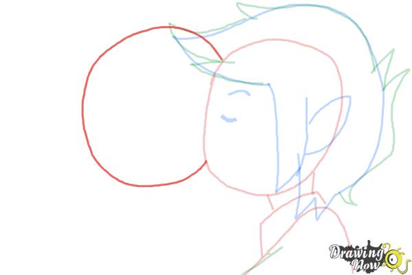 How to Draw Marceline And Marshall Lee Kissing - Step 5