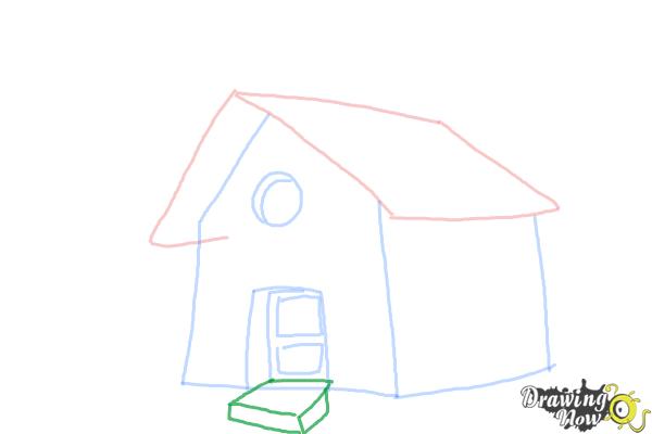 How to Draw a Simple House - Step 6