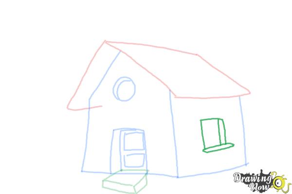 How to Draw a Simple House - Step 7