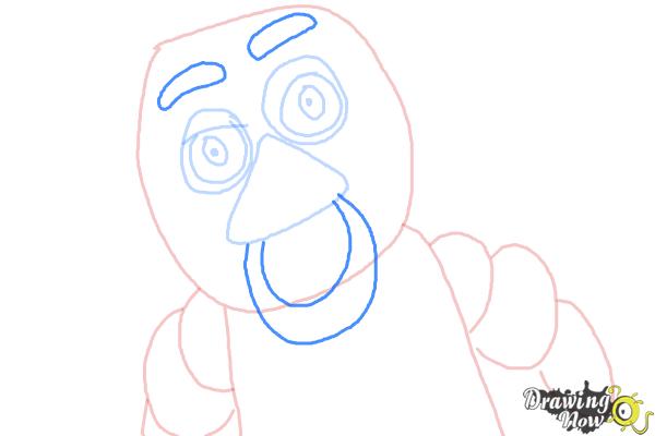 How to Draw Chica from Five Nights At Freddy'S - Step 6
