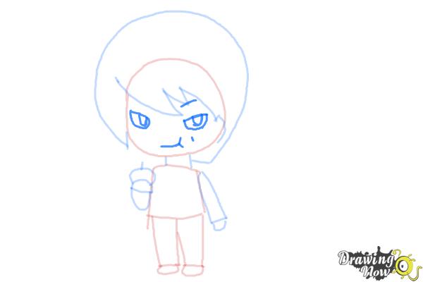 How to Draw Chibi Light Yagami - Step 5