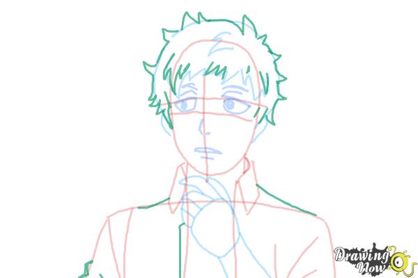 How to Draw Renzo Shima from Ao No Exorcist, Blue Exorcist - Step 7