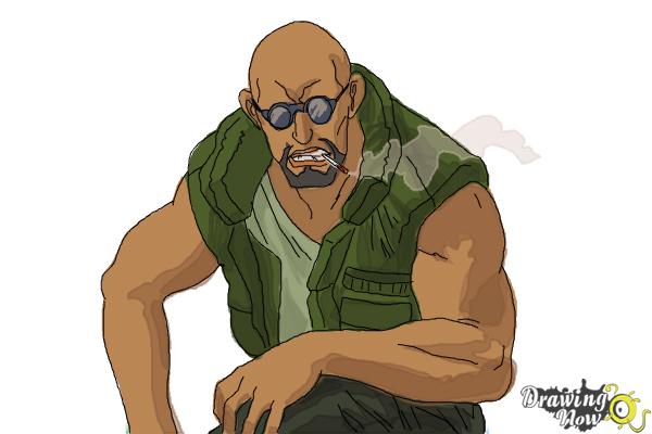 How to Draw Dutch from Black Lagoon - Step 11