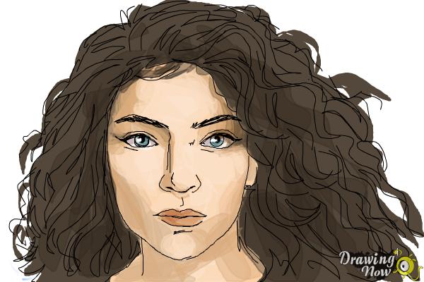 How to Draw Lorde - Step 10