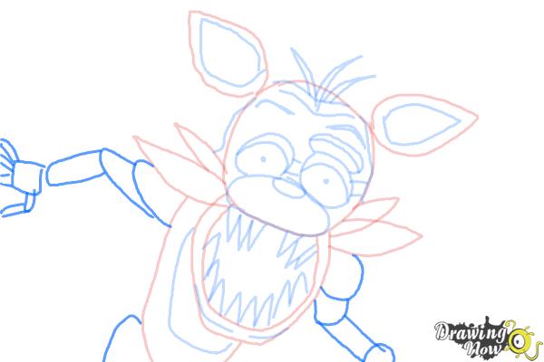 How to Draw Foxy from Five Nights At Freddy'S - Step 9