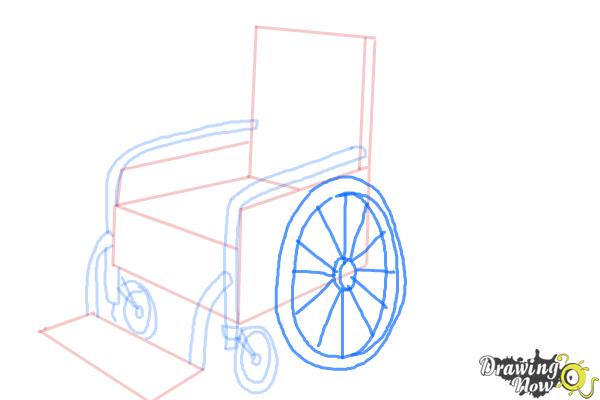 How to Draw a Wheelchair - Step 7