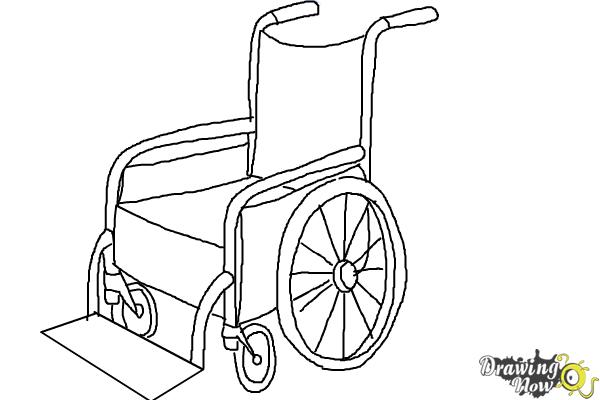 How To Draw Wheelchair : Wheelchair Drawing | Bodenewasurk