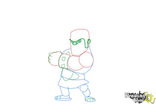 How to Draw Clash Of Clans Barbarian - Step 6