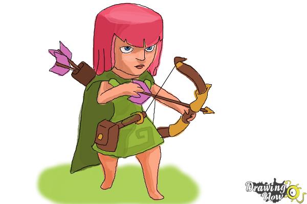 How to Draw Clash Of Clans Archer - Step 10