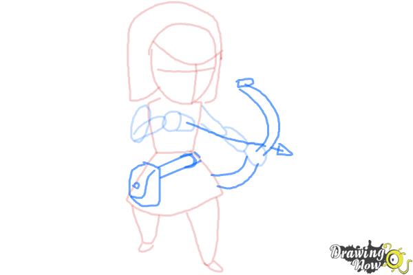 How to Draw Clash Of Clans Archer - Step 6