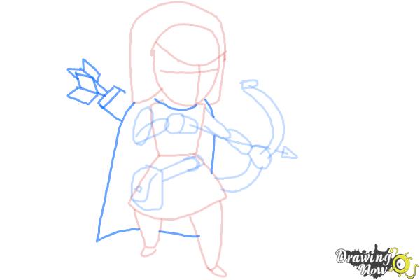 How to Draw Clash Of Clans Archer - Step 7