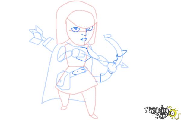 How to Draw Clash Of Clans Archer - Step 8