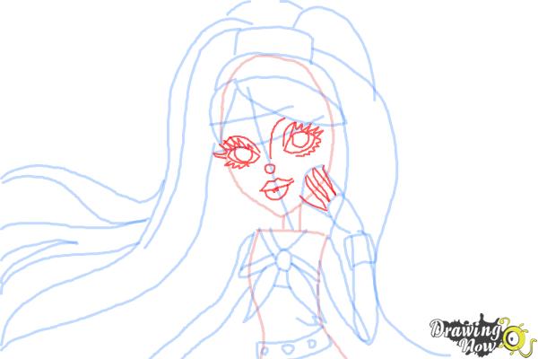 How to Draw Kiyomi Haunterly from Monster High - Step 8