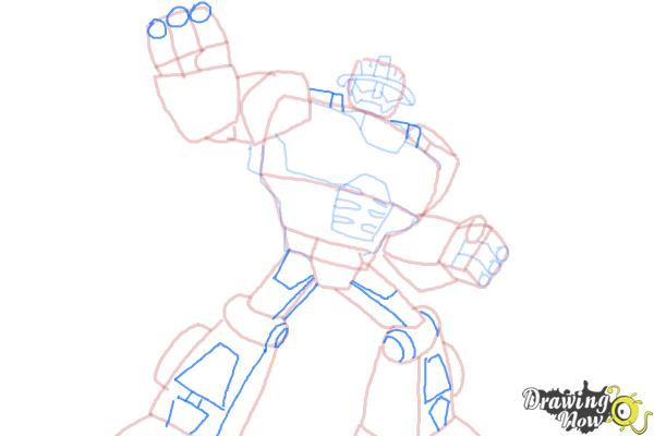 How to Draw Heatwave from Transformers Rescue Bots - Step 9