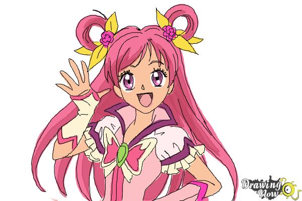 How to Draw Cure Dream, Nozomi Yumehara from Pretty Cure - Step 11