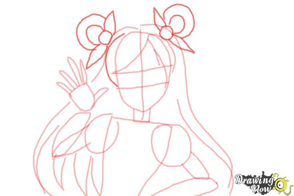 How to Draw Cure Dream, Nozomi Yumehara from Pretty Cure - Step 6