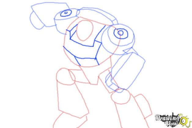 How to Draw Chase from Transformers Rescue Bots - Step 6