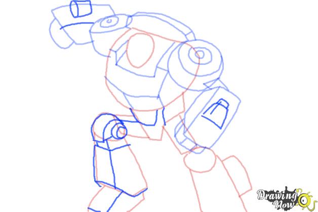 How to Draw Chase from Transformers Rescue Bots - Step 7