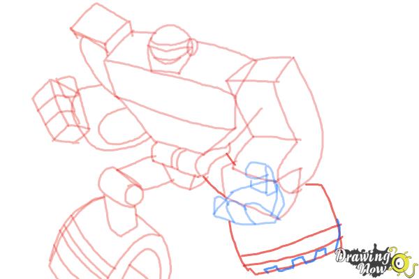 How to Draw Boulder from Transformers Rescue Bots - Step 8