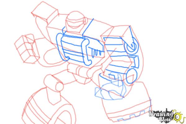 How to Draw Boulder from Transformers Rescue Bots - Step 9