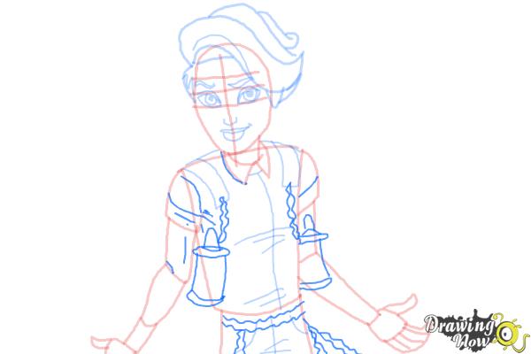 How to Draw Porter Geiss from Monster High - Step 8