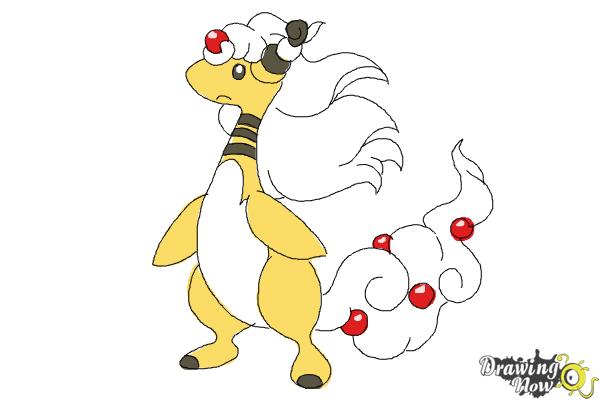 How to Draw Mega Ampharos - Step 10