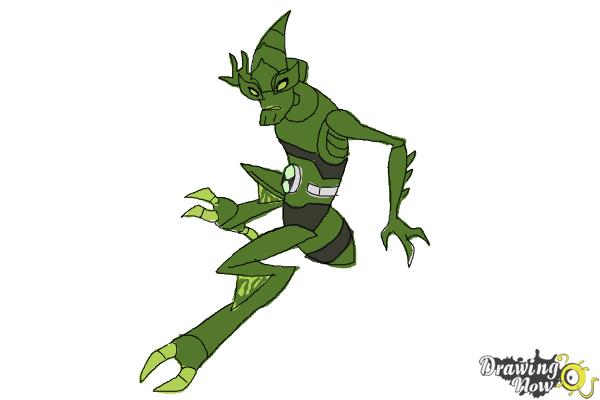 How to Draw Crashhopper from Ben 10 Omniverse - Step 10