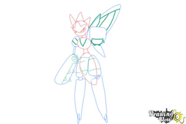 How to Draw Mega Scizor - Step 7