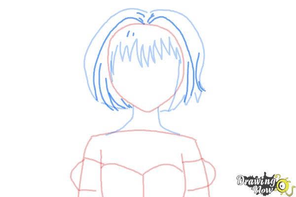 How to Draw Ichigo Momomiya from Tokyo Mew Mew - Step 5