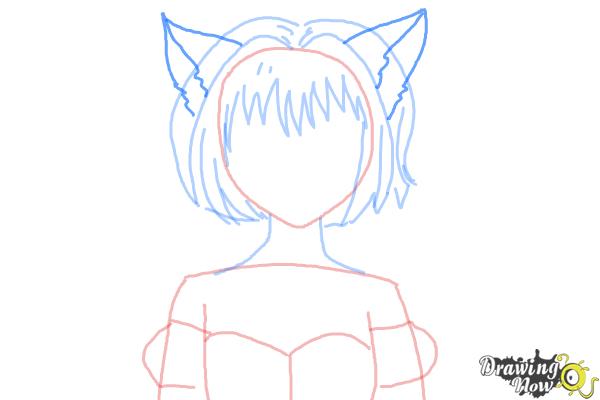 How to Draw Ichigo Momomiya from Tokyo Mew Mew - Step 6